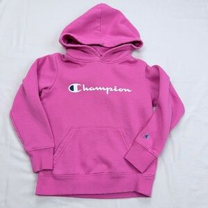 Champion Kids Hoodie in Bright Pink